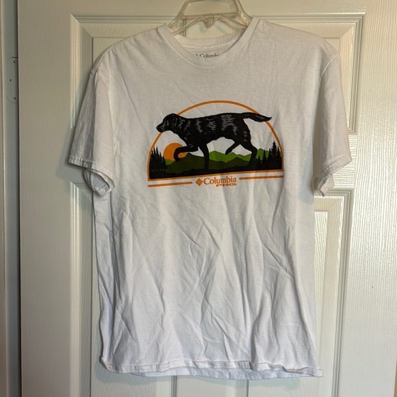 Columbia PHG mens white short sleeve graphic t-shirt size medium - Picture 1 of 8